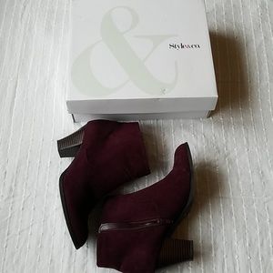 Style & co suede boots - rum raisin (purple)